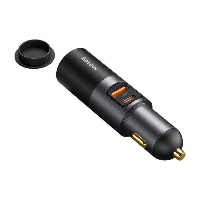 BASEUS - Baseus Billaddare USB Till USB-C 120W - Grå