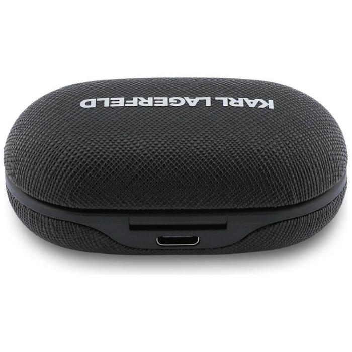 KARL LAGERFELD - Karl Lagerfeld TWS In-Ear Hörlurar ENC Saffiano Logo - Svart