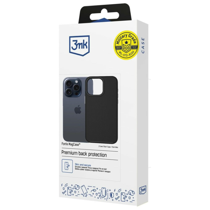 3MK - 3mk Mobilskal För iPhone 15 Pro Max Magsafe Fortis - Svart