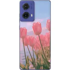 Gustaf - Mobilskal till Motorola Moto G85 med Rosa Tulpaner