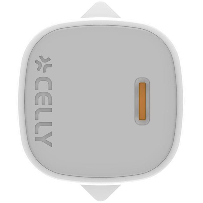 Celly - Celly Snabbladdare GaN 1 x USB-C PD 25W + USB-C Kabel - Vit