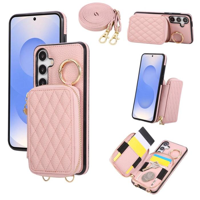 OEM - Mobilfodral för Samsung Galaxy S26 Plus Kortfack Konstläder - Rosa