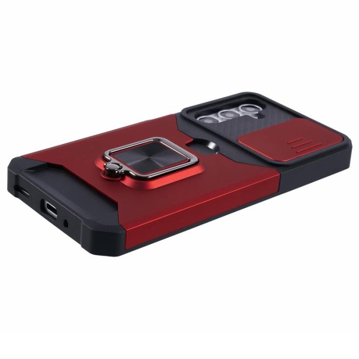 OEM - Mobilskal för Samsung Galaxy S26 Plus Kickstand PC + TPU - Röd