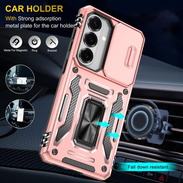OEM - Mobilskal för Samsung Galaxy S26 Plus Kickstand PC + TPU - Roséguld