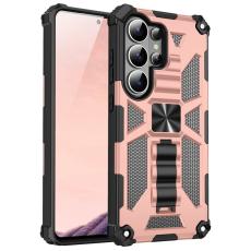 OEM - Mobilskal f&ouml;r Samsung Galaxy S26 Ultra Kickstand St&ouml;tt&aring;lig PC + TPU - Ros&eacute;guld