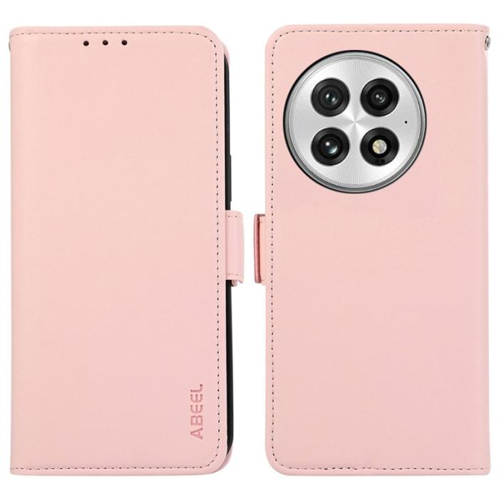ABEEL - ABEEL Mobilskal till OnePlus 13 KonstLäder RFID-Skydd - Rosa