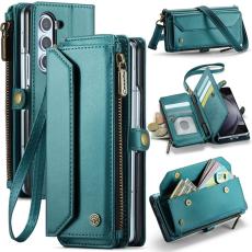 Caseme - CASEME Pl&aring;nboksfodral Konstl&auml;der f&ouml;r Samsung Galaxy Z Fold5 - Gr&ouml;n