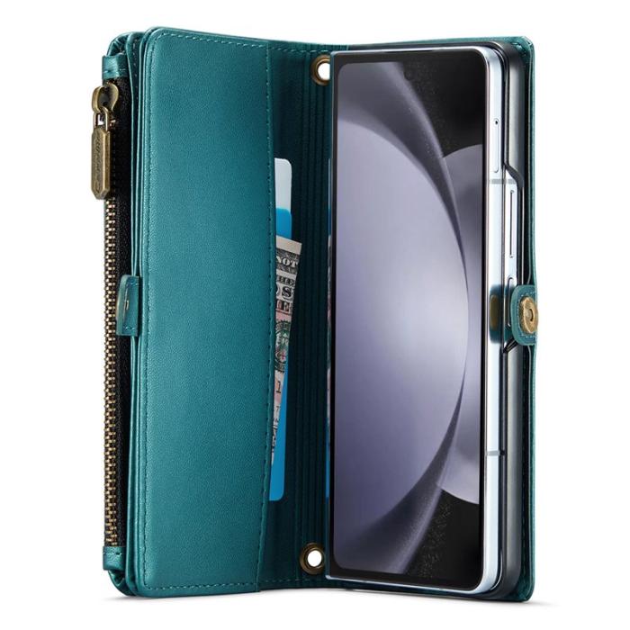 Caseme - CASEME Plånboksfodral Konstläder för Samsung Galaxy Z Fold5 - Grön