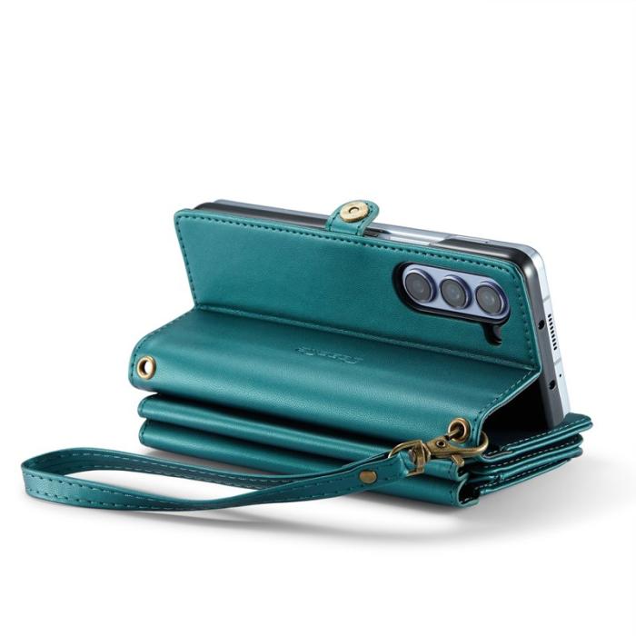 Caseme - CASEME Plånboksfodral Konstläder för Samsung Galaxy Z Fold5 - Grön