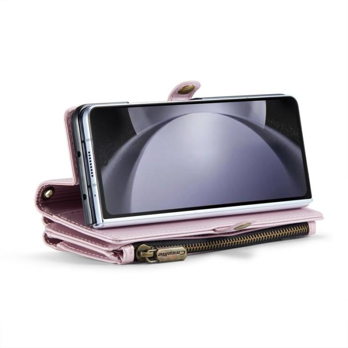 Caseme - CASEME Plånboksfodral Konstläder för Samsung Galaxy Z Fold5 - Rosa