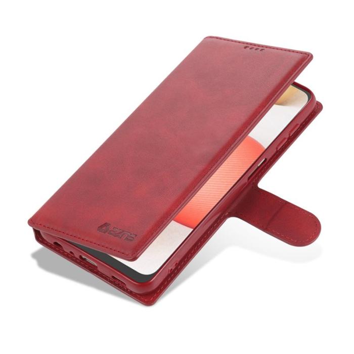AZNS - AZNS Plånboksfodral Dual-sided Magnetic Clasp i Konstläder - Röd