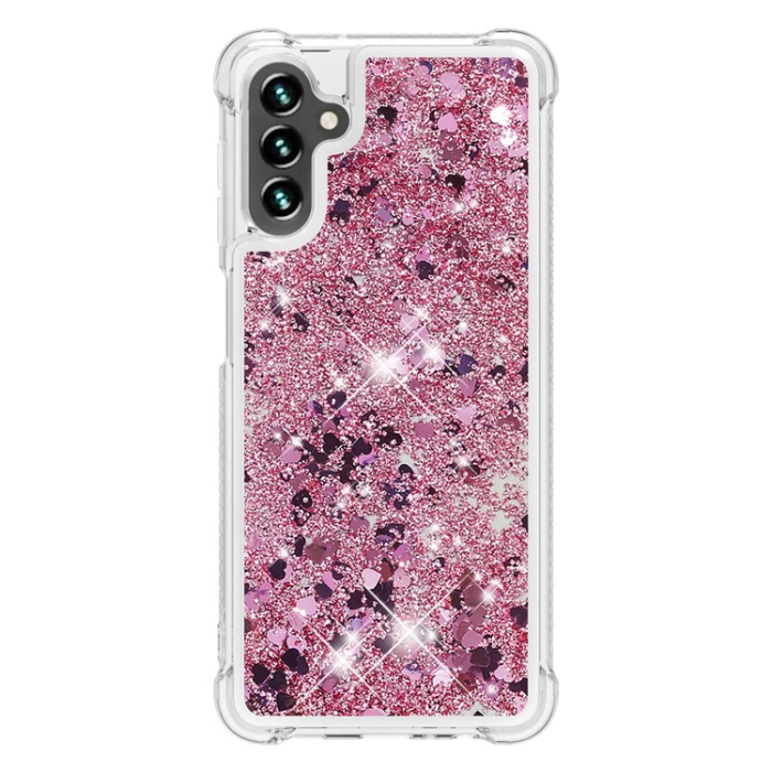 UTGATT - Galaxy A34 5G Mobilskal YB Quicksand Glitter TPU - Rosa Guld