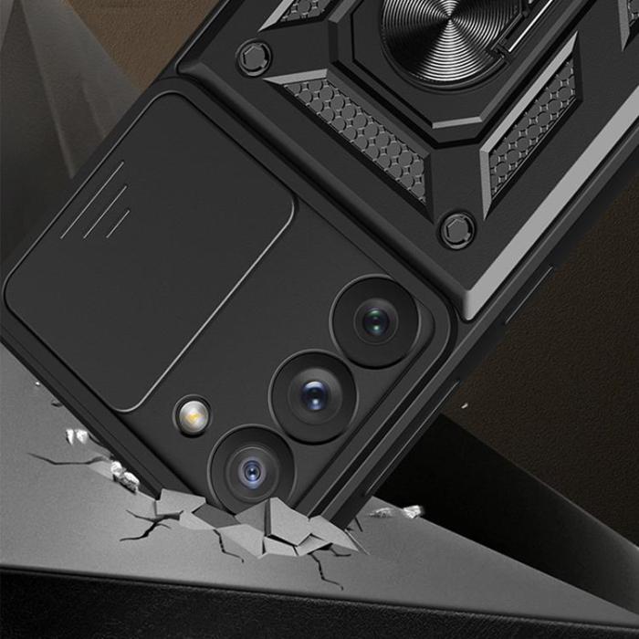 OEM - Galaxy S23 Skal Hybrid Armor Camshield - Blå