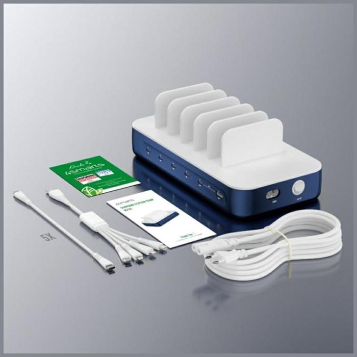 4smarts - 4smarts Laddningsstation 100W med Kabelset Team – Marinblå