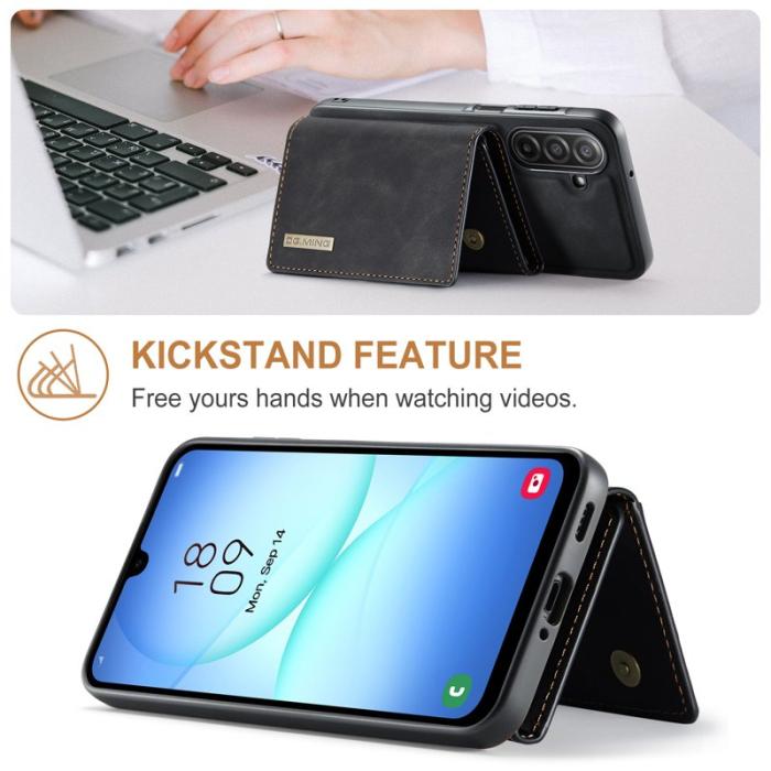 DG.MING - DG.MING Samsung Galaxy A17 5G Konstläder Plånboksfodral Svart