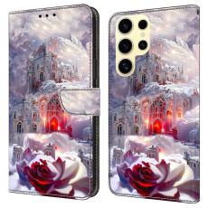 OEM - Samsung Galaxy S26 Ultra Pl&aring;nboksfodral St&auml;llning M&ouml;nstertryck Konstl&auml;der Castle