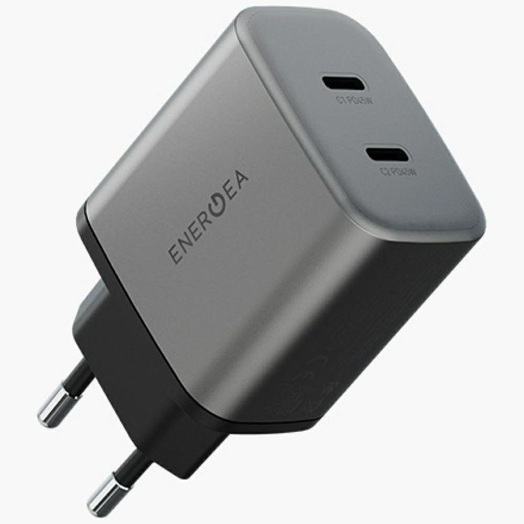 Energea Väggladdare 2xUSB-C 45W - Grå | 505771 | AlltMobil