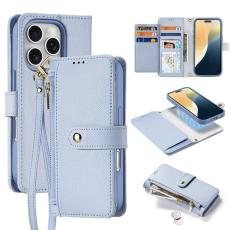 Dux Ducis - DUX DUCIS Lawa Series iPhone 16 Pro Pl&aring;nboksfodral - &Auml;kta l&auml;der - Bl&aring;