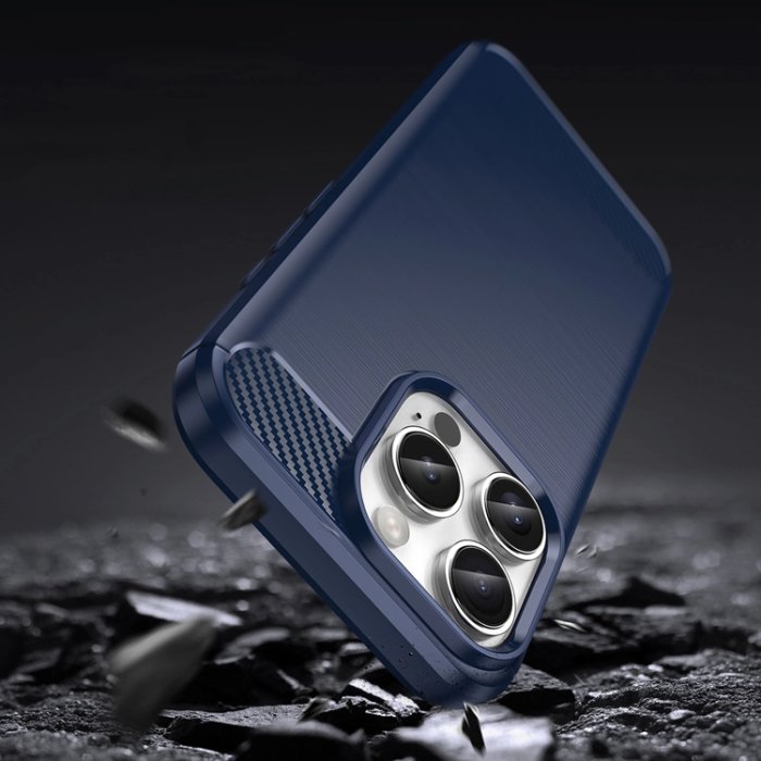 OEM - iPhone 16 Pro Max Mobilskal Silikon Carbon - Blå