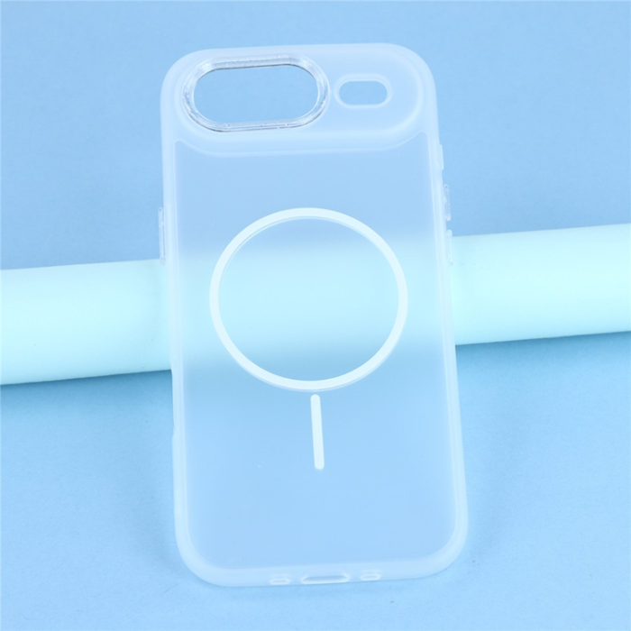 A-One Brand - iPhone Air Mobilskal MagSafe med Glitter Lins Frame - Transparent