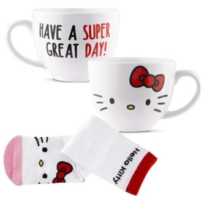 A-One Brand - Coriex Hello Kitty Presentset - Kopp med Strumpor