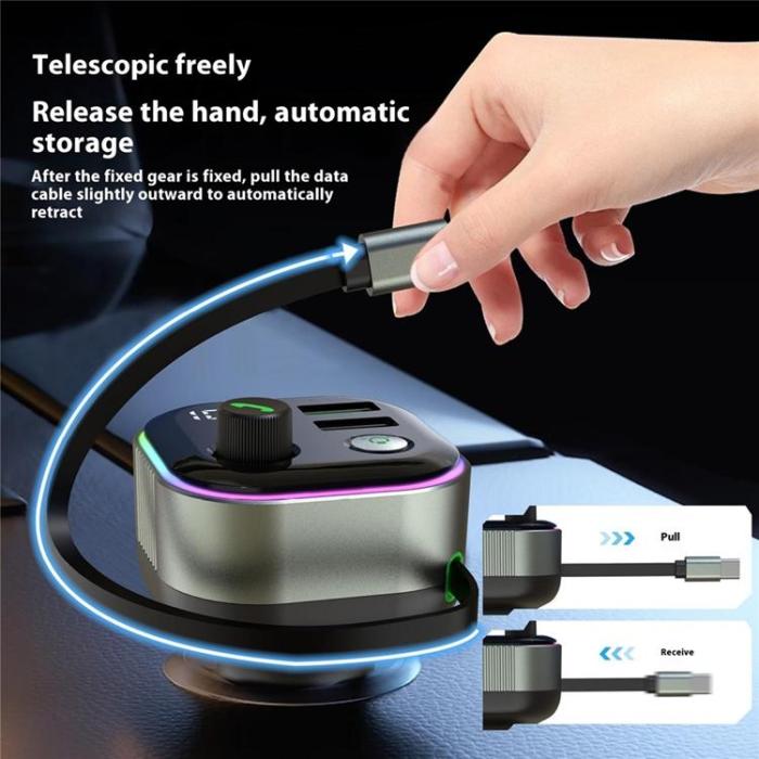 OEM - Billaddare 65W Snabbladdningsadapter med Bluetooth-Kompatibel MP3-Spelare GZ11