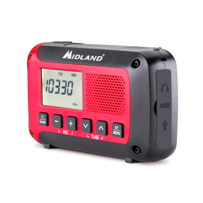 MIDLAND - Midland Nödradio ER250BT - Röd/Svart
