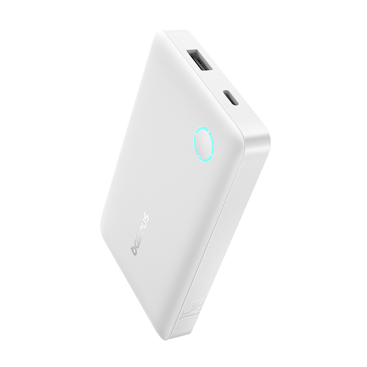 Baseus Powerbank 10000mAh 15W med USB-C Kabel 3m - Vit