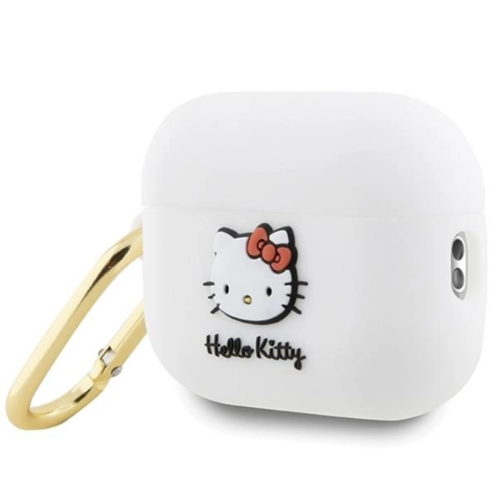 Hello Kitty - Hello Kitty AirPods Pro 2 (2022/2023) Skal Silikon 3D Kitty Head - Vit