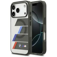 BMW - BMW Mobilskal till iPhone 17 Pro MagSafe Metal Tricolor Lines - Anthracite