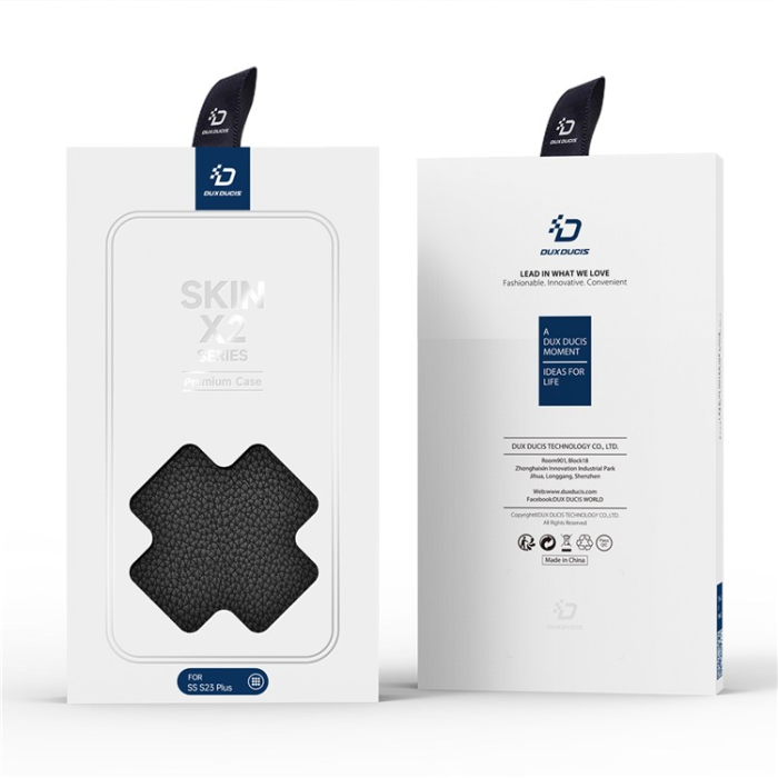 Dux Ducis - Dux Ducis Galaxy S23 Plånboksfodral Skin X2 Magnetic - Svart