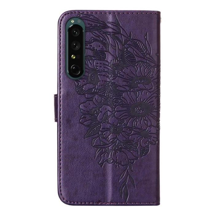 A-One Brand - Sony Xperia 1 IV Plånboksfodral Butterfly - Lila