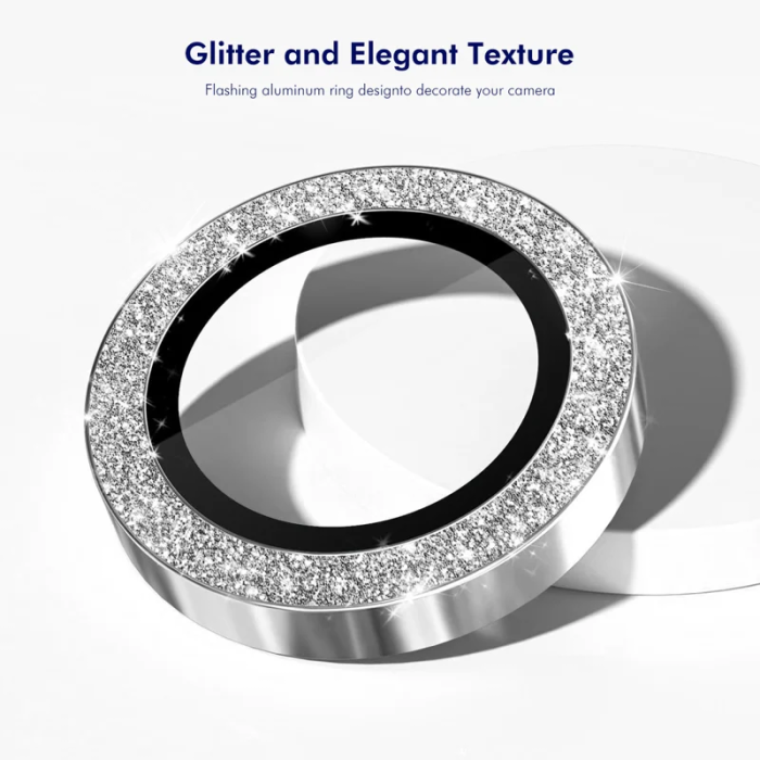 ENKAY - ENKAY Galaxy Z Flip 7 Linsskydd Härdat Glas Glitter - Rosa