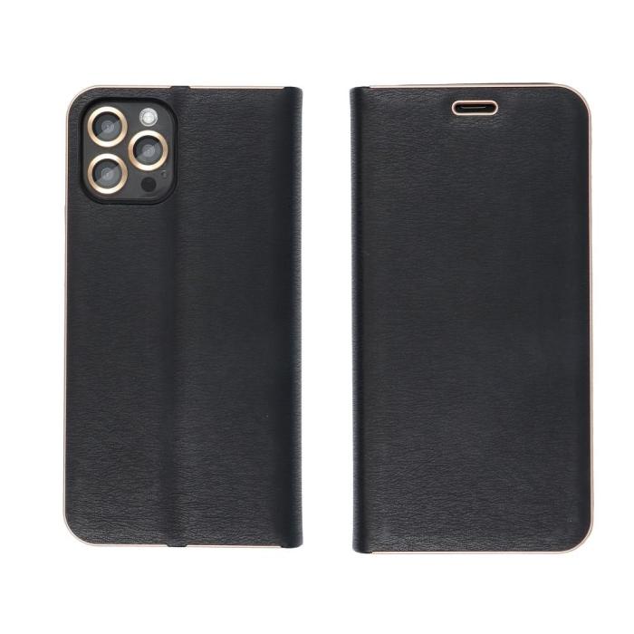 OEM - Galaxy A40 Plånboksfodral Forcell Luna Gold - Svart