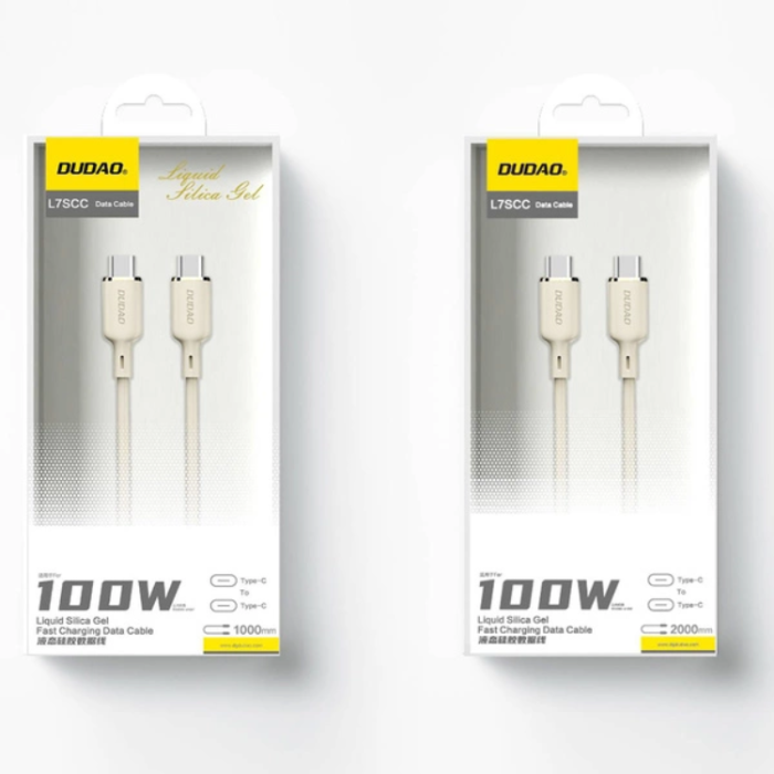 Dudao - Dudao USB-C till USB-C kabel 2m - Beige
