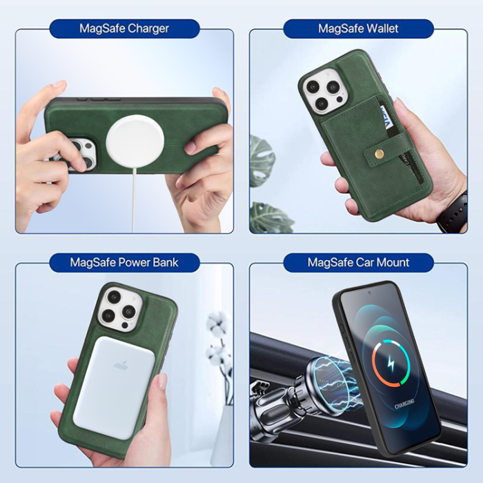 A-One Brand - iPhone 16 Pro Max Mobilskal MagSafe Detachable Korthållare