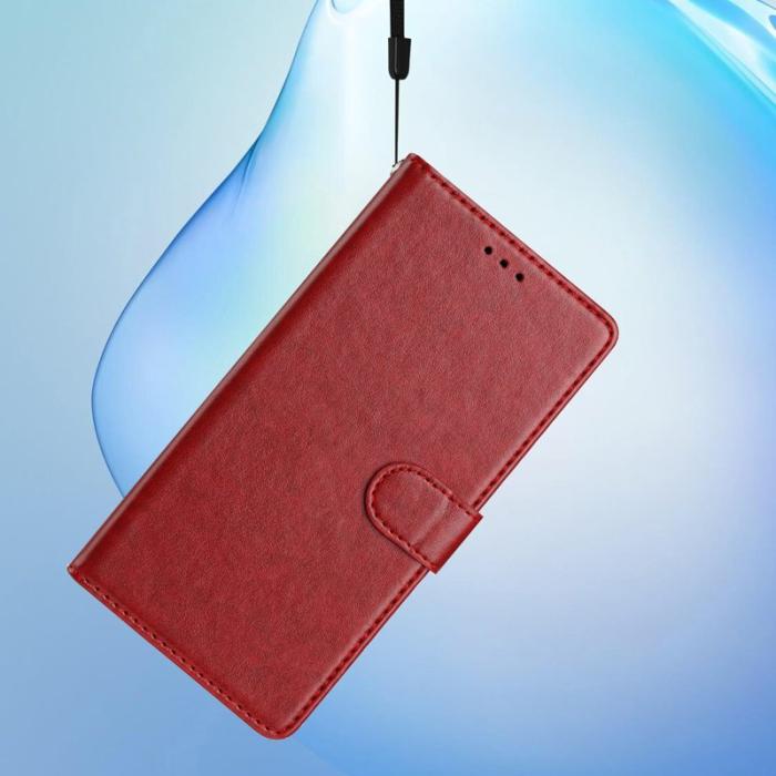 OEM - Samsung Galaxy S26 Plus Plånboksfodral Konstläder Ställfunktion - Röd