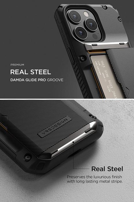 VERUS - VRS DESIGN Damda Glide Pro Skal iPhone 14 Pro Max - Svart