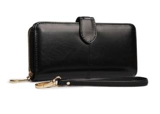 A-One Brand - Zipper Clutch Multipurpose Plånbok - Svart