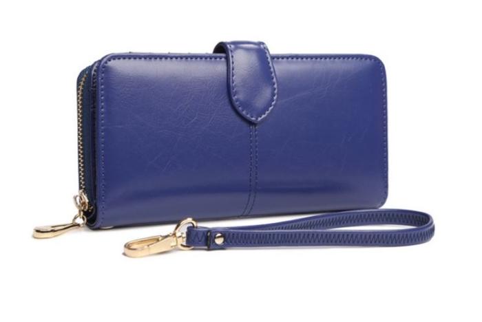 UTGATT1 - Zipper Clutch Multipurpose Plånbok - Blå