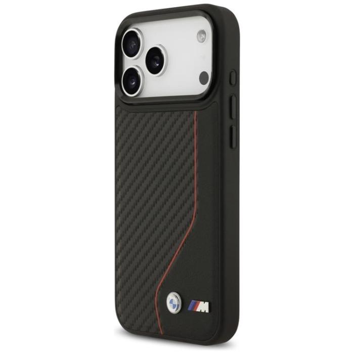 BMW - BMW iPhone 17 Pro Max Mobilskal MagSafe M Carbon Line & Logo - Röd