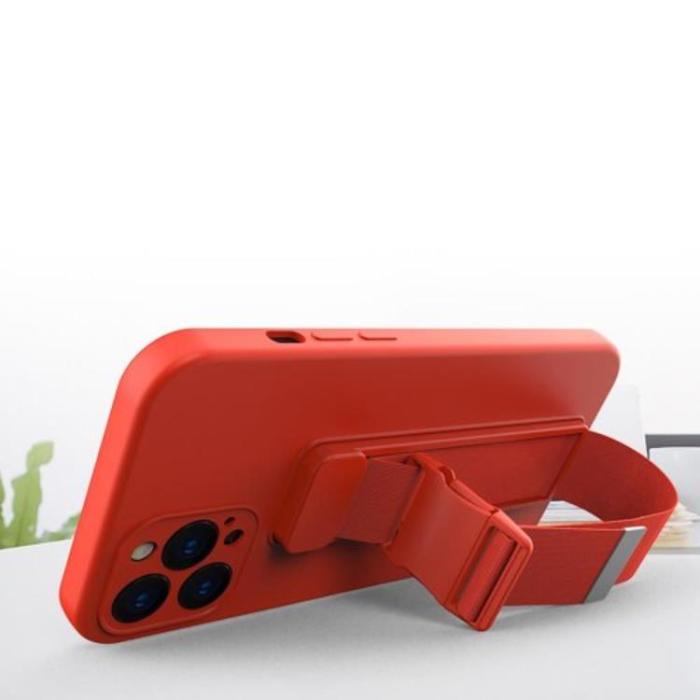 OEM - Rope Gel Airbag Skal Med Lanyard iPhone 12 - Blå
