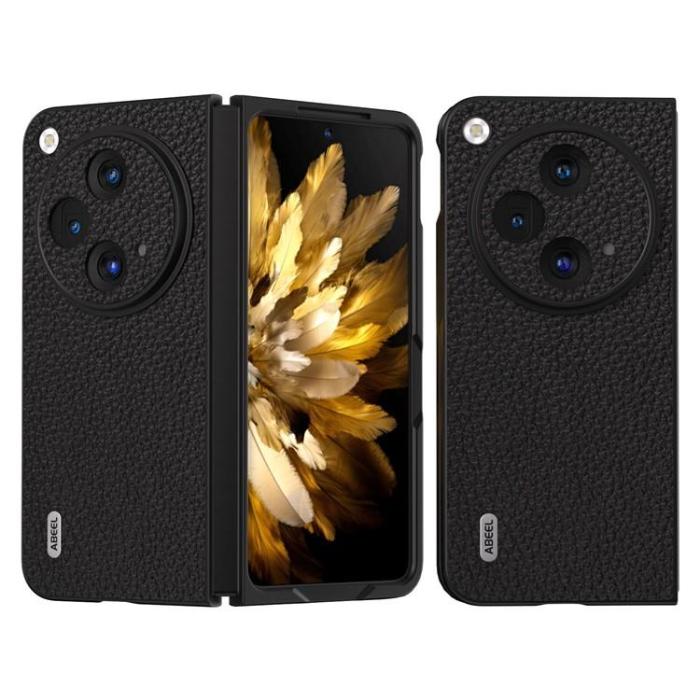 ABEEL - ABEEL OnePlus Open Mobilskal Äkta Läder Cow - Svart