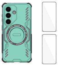 WANLONFENG - WANLONFENG Mobilskal till Samsung Galaxy S26 Plus PC TPU DJ Serie - Gr&ouml;n
