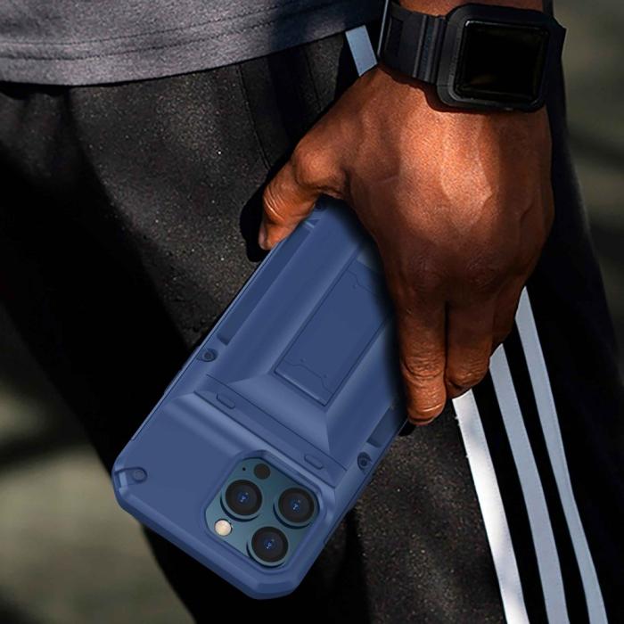 A-One Brand - iPhone 13 Pro Max Skal Korthållare Built-in Kickstand - Svart