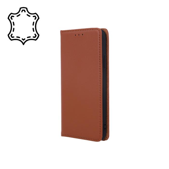 OEM - Äkta läder Smart Pro för Samsung Galaxy A34 5G brun