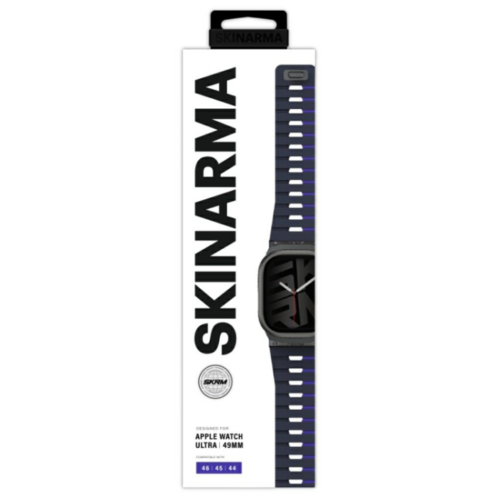 Skinarma - Skinarma Apple Watch 49/46/45/44 Armband Gemini - Marinblå