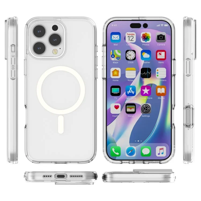 OEM - iPhone 16 Pro Mobilskal Magsafe Anti-Shock - Transparent