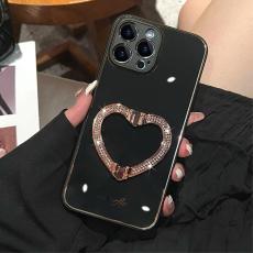 OEM - iPhone 14 Pro Skal Heart Kickstand - Svart