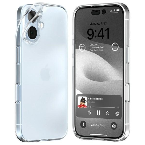 Mercury iPhone 16 Mobilskal Jelly - Clear | 2353 | AlltMobil